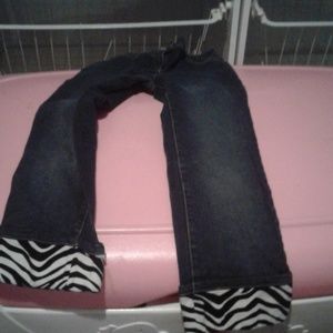 Zebra tips jean